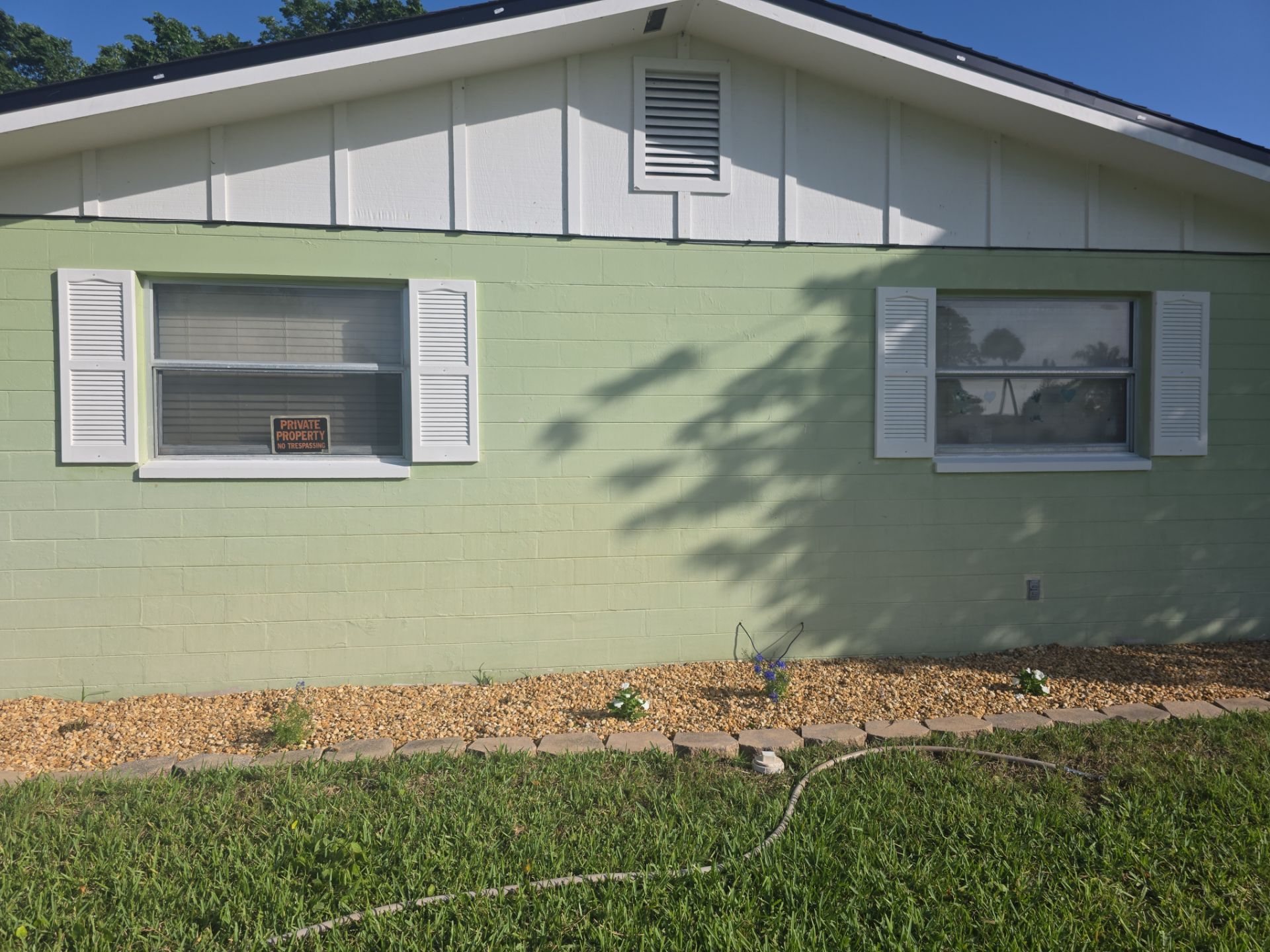 Before: Concrete block home, full hurricane impact window replacement, Central Florida.