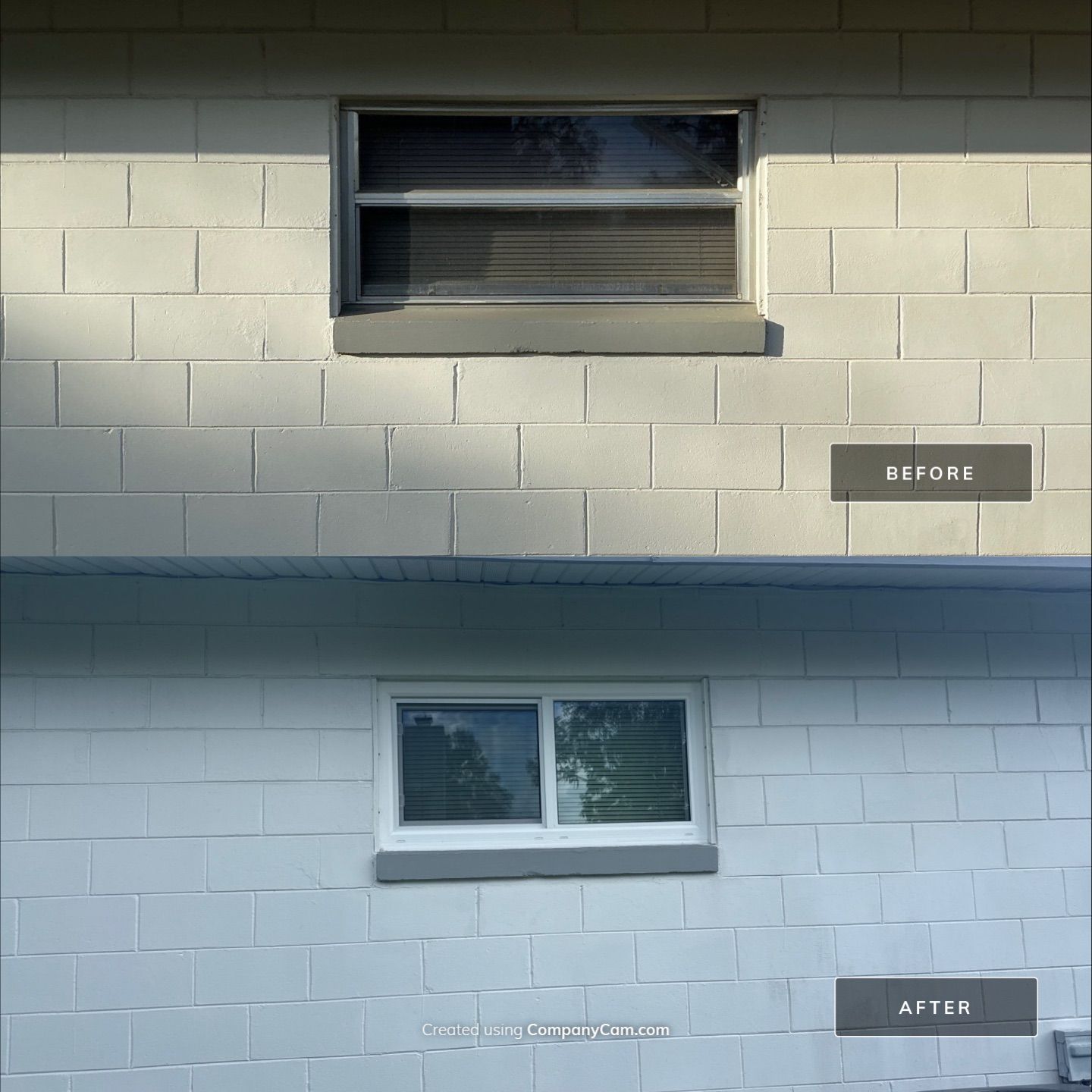 Before and after bathroom impact slider window replacement in Florida